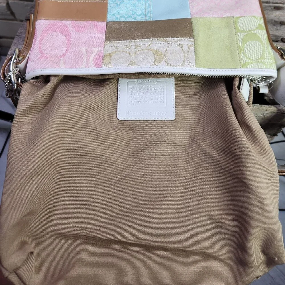 Coach Pastel Patchwork Crossbody Bag Purse - Picture 12 of 14
